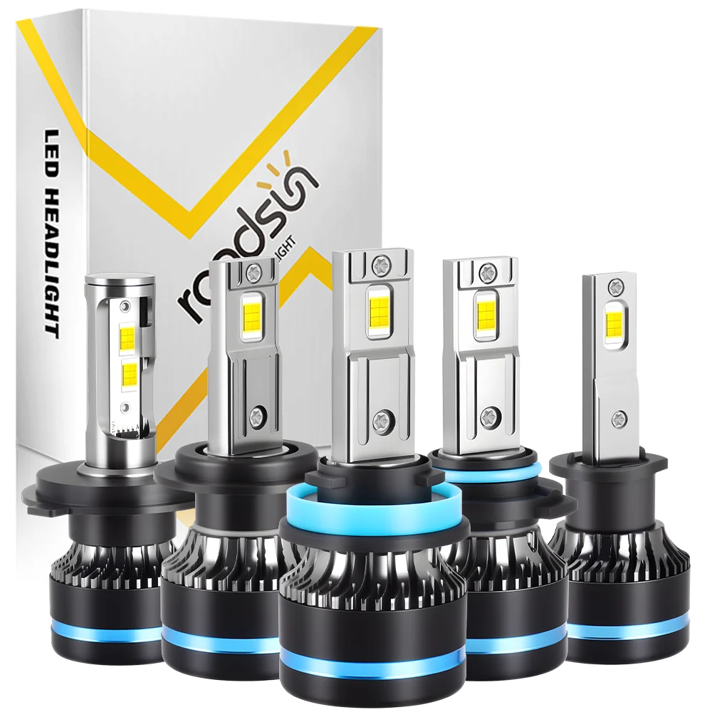 ROADSUN 2PCS 6500K H7 LED H1 H11 9005 HB3 9006 HB4 LED Headlight For Car H4 9003 HB2 170W LED Auto Headlamp High Brightness Bulb
