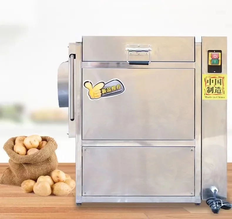 New Condition Potato Cleaning Machine Carrot Sweet Potato Taro Washer with Peeling Brush Cleaning for Fruit Food Vegetable