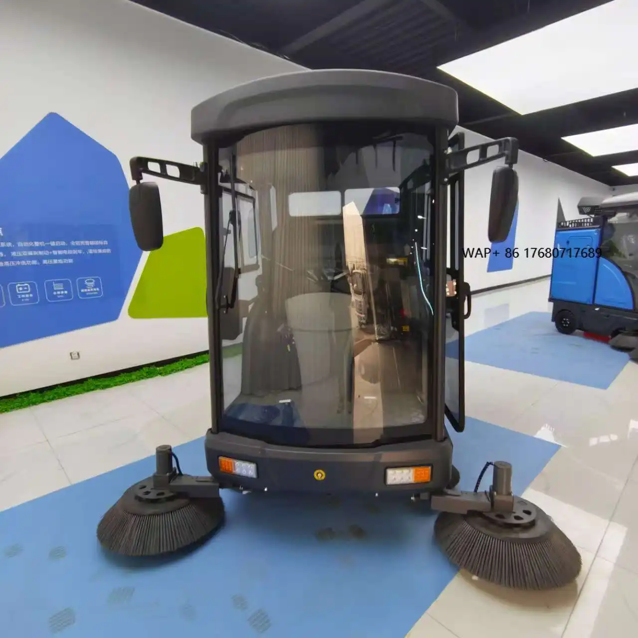 JJZG New Condition Municipal Electric Ride on Street Sweeper Truck with Side Brush Mechanical Broom Cleaning Gear Motor