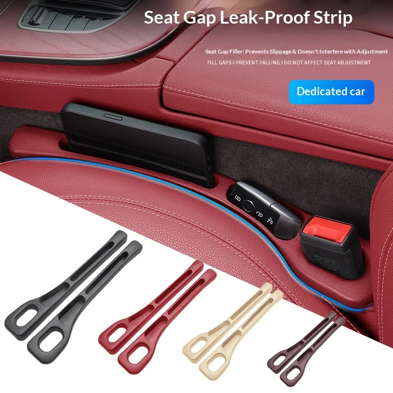 Universal Car Seat Gap Filler Strip Anti-Drop Plug Leak Proof With Storage Box For Phone Keys Coins