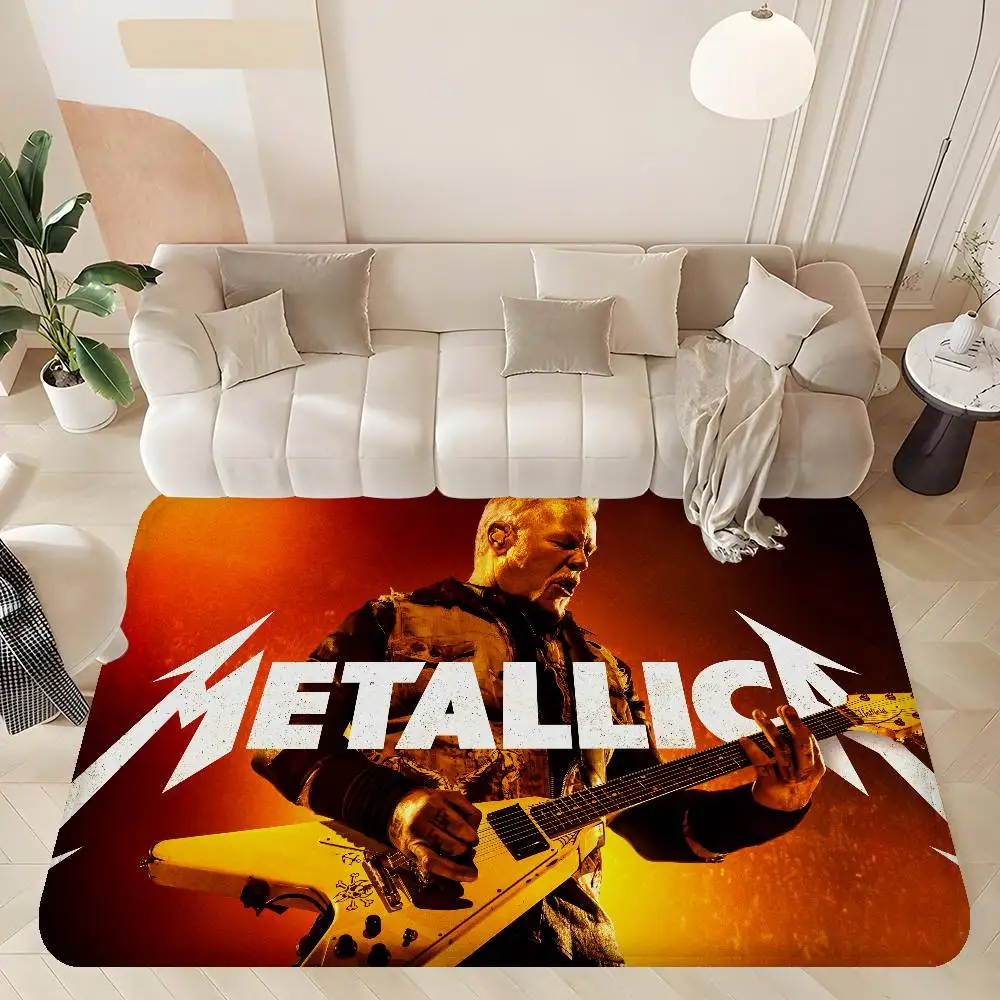 M-METALLICA Classics Band Entrance Door Mat Washable Non-Slip Living Room Sofa Chairs Area Mat Kitchen Welcome Doormat