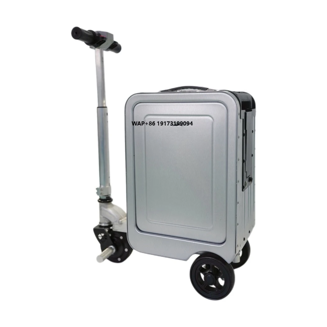 Wholesale Durable Motorized Suitcase Cycling Luggage Lightweight Portable Aluminium Frame Smart Follower with USB Charging