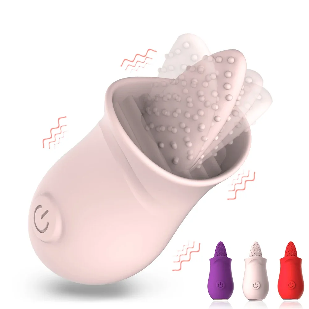 Tongue Licking Clitoris Vibrator with 10 Speeds, Rechargeable Nipple G Spot Massager, Sex Toy for Women