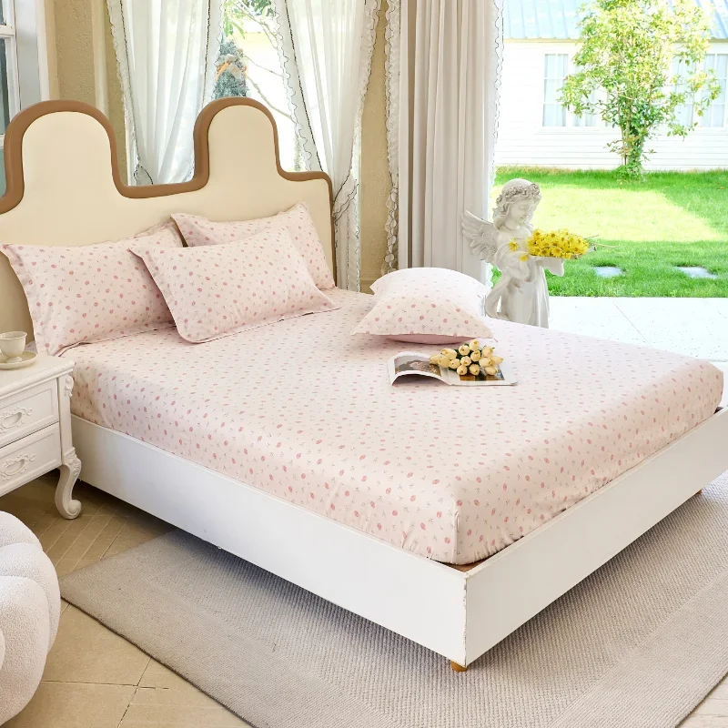 100% Cotton Bedsheet with Brand New Printed 1pc Mattress Protective Cover Not Including Pillowcase Soft Skin Friendly Breathable