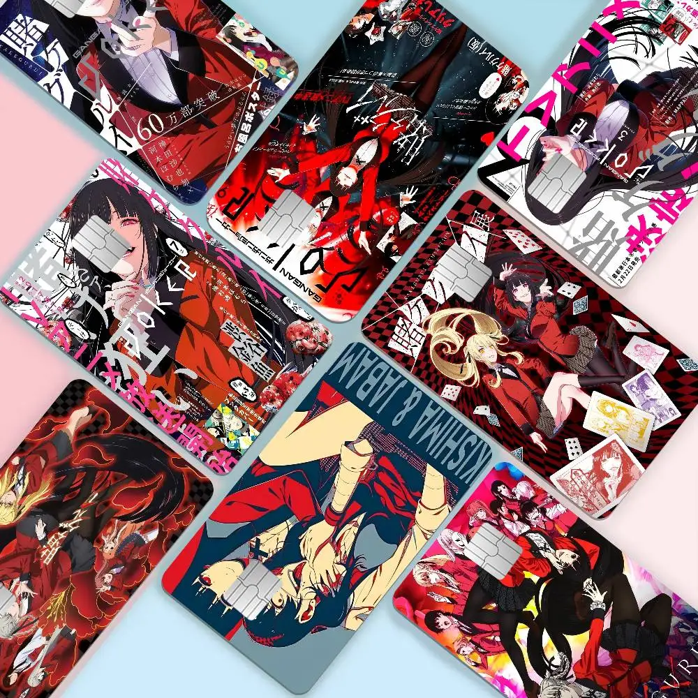 1PC Kakegurui Jabami Yumeko Anmie Sticker Film Skin Cover For Credit Card Debit Bank Card Front