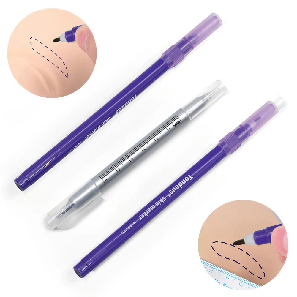1pc Surgical Eyebrow Tattoo Skin Marker Pen Penetration Tools Microblading Tattoo Marker Pen Permanent Makeup Tattoo Supplies