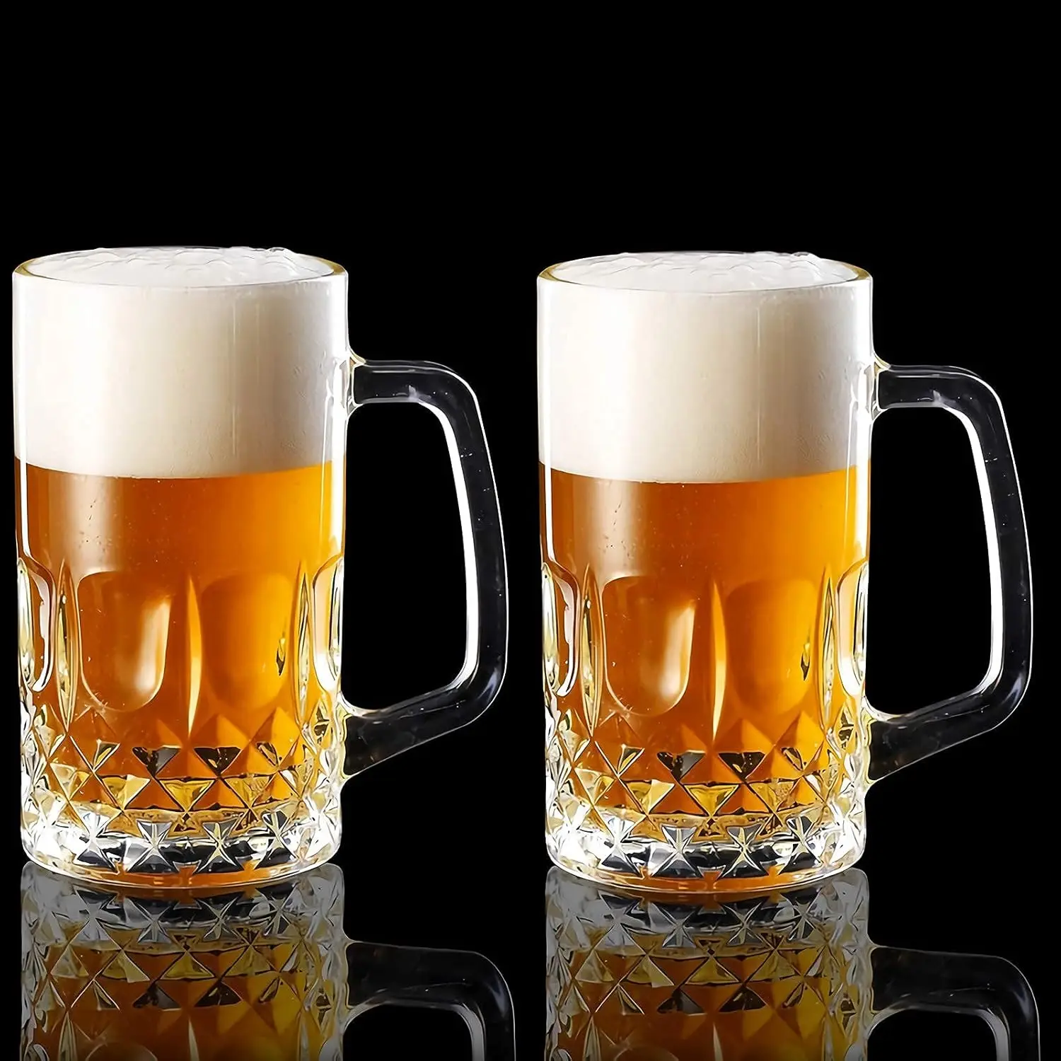 750ml/25OZ Plastic Beer Mug Reusable Unbreakable Mug Plastic BPA Free Acrylic Cups Bar Party Cold Drinks Juice  Ice Water 750ml