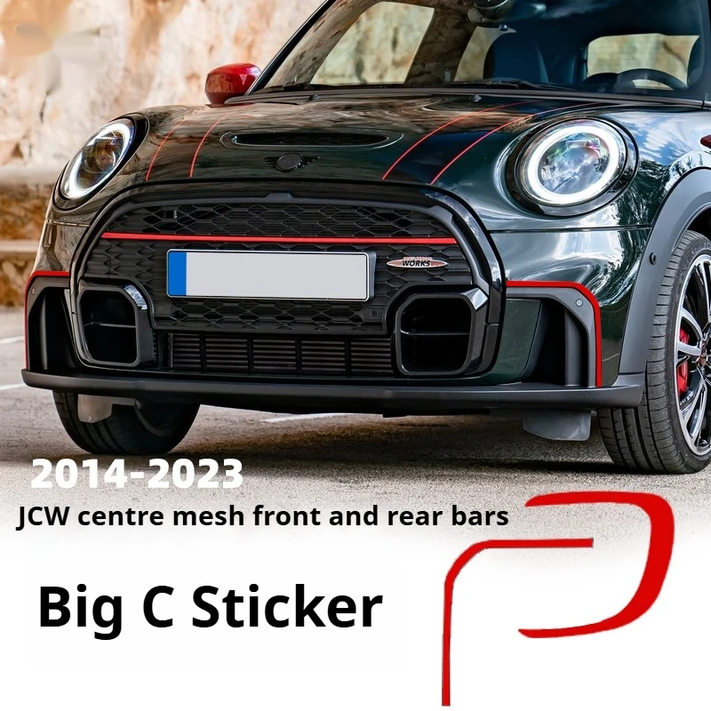 Car Accessories For MINI Cooper JCW F55 F56 F57 Exterior Conversion Parts Front Bumper Wrap Vents Bumper Decorative Stickers