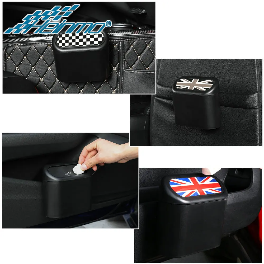 Car Hanging Trash Bin Storage Box For Mini Cooper R55 R56 R57 F54 F55 F66 F65 F60 Countryman Clubman with Clip