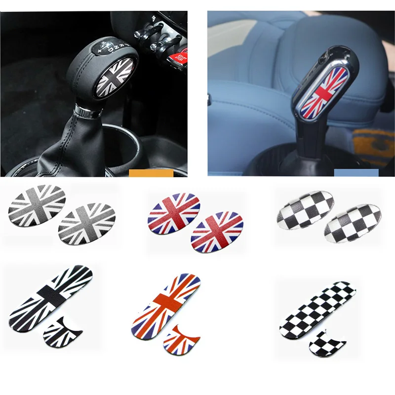 A Set Of Car Gear Shift Decorative Stickers Dor MINI F56 F55 F60 F54 Leather Scratch Resistant Protective Accessories