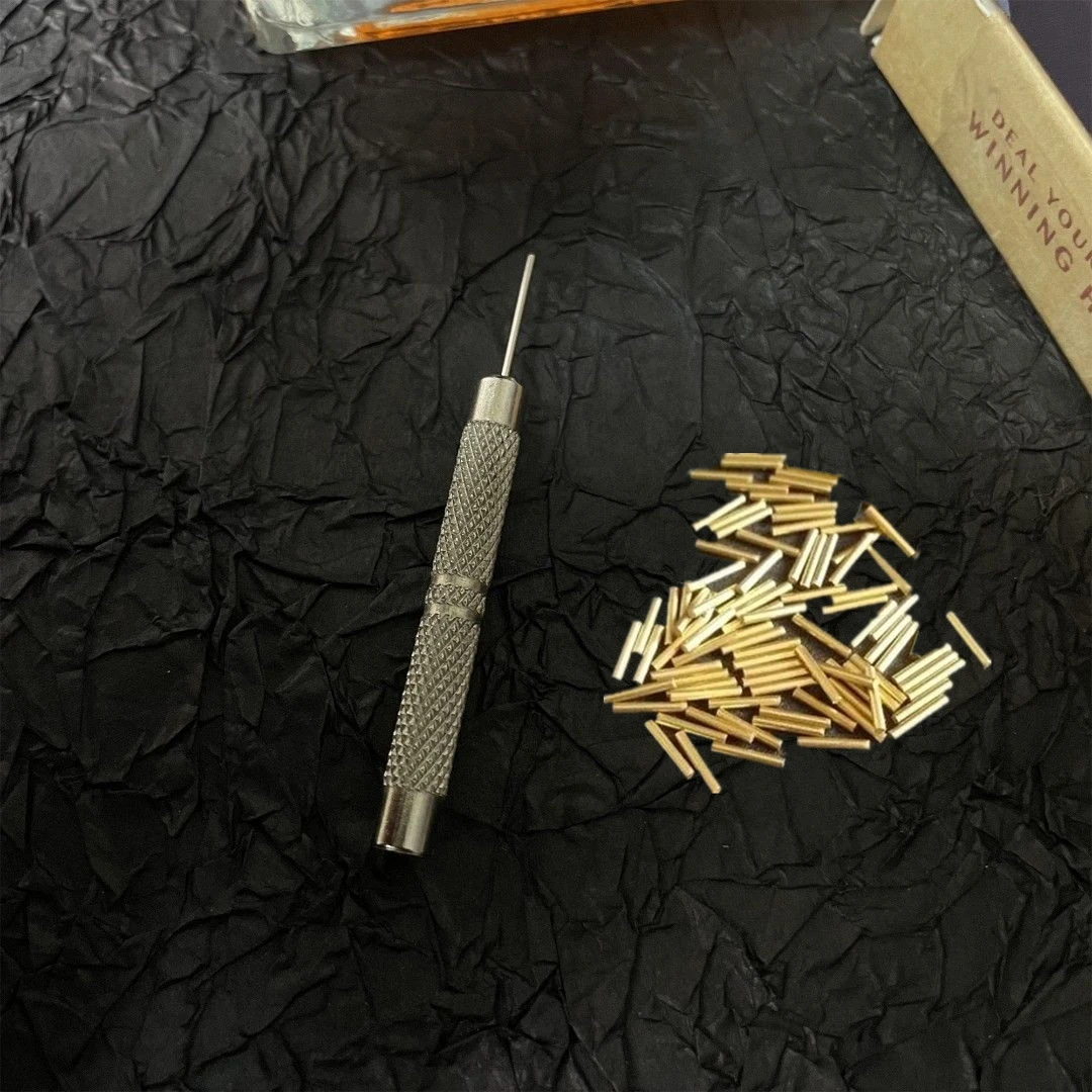 Metal Punch And Copper Hinge Pins Repair Set For Zippo Gas Lighter Disassemble Replace Pin Outer Case Link Pins Tool Kit