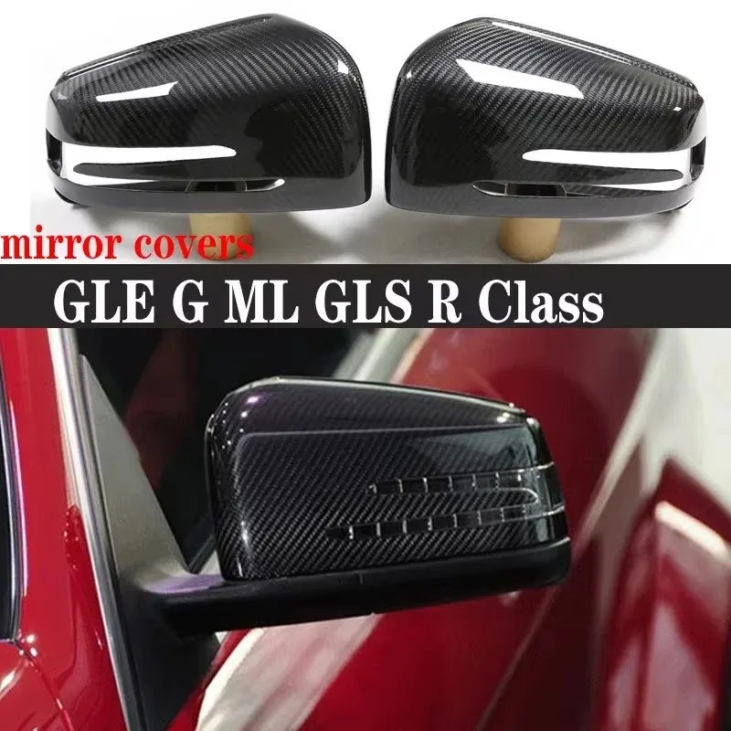 For Mercedes Benz GLE ML R GLS G Class G500 X166 W463 W166 Shells Rearview Cap Carbon fiber rear view mirror case cover body kit