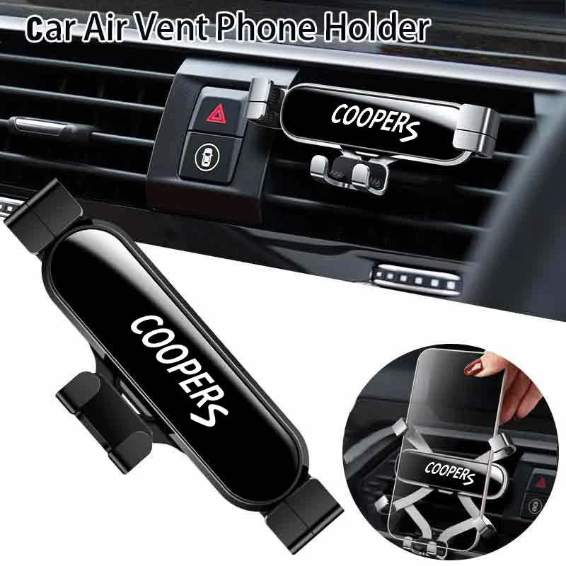 Car Cell Phone Holder Vent Gravity GPS Bracket Phone Support Accessories For MINI Cooper JCW WORKS R55 R56 F55 F56 R57 R58 R59 R