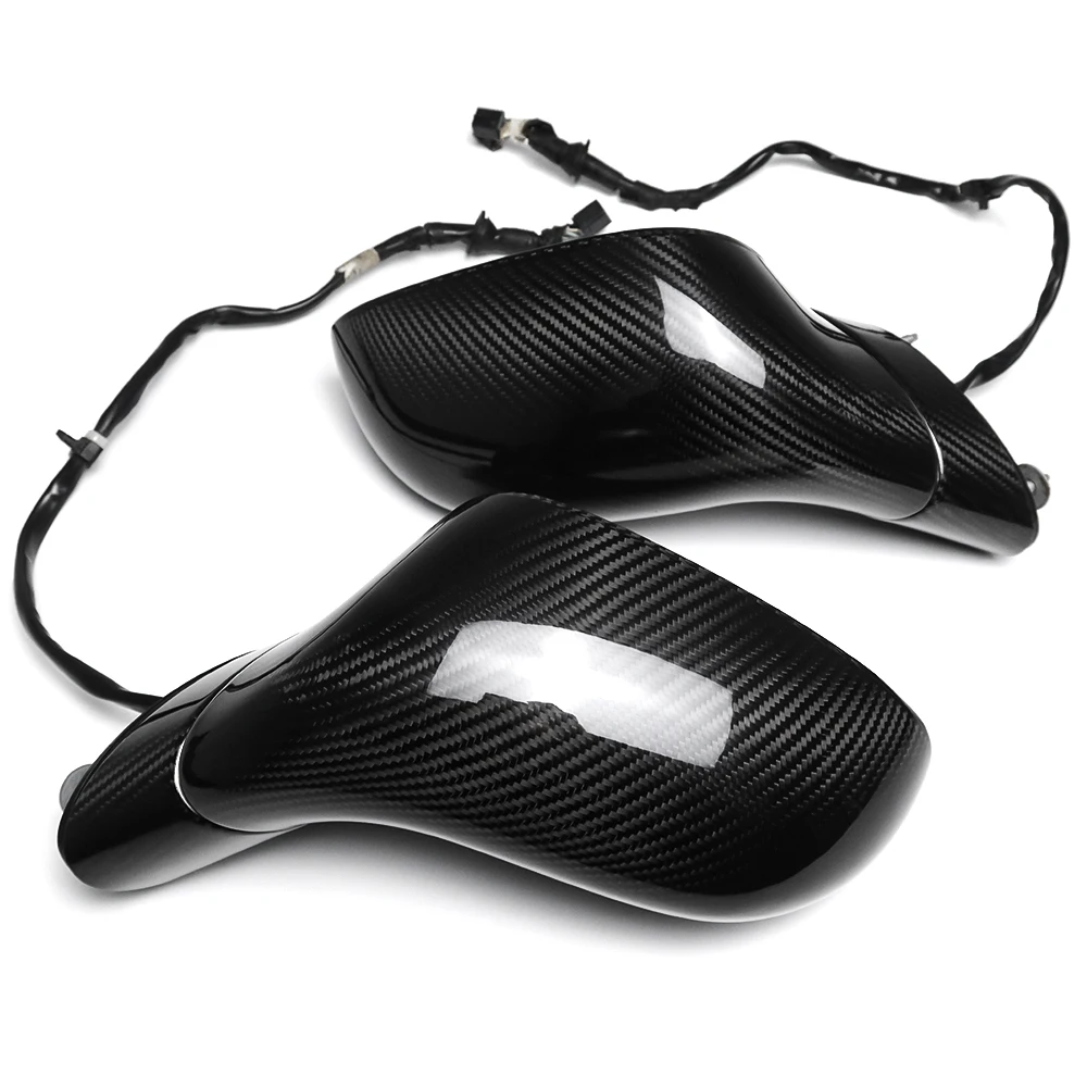 Carbon Fiber Side Wing Rearview Mirror Caps Body Kit Case Shell Cover Trim for Chevrolet Corvette C6 Z06 ZR1 Grand Sport 05-13
