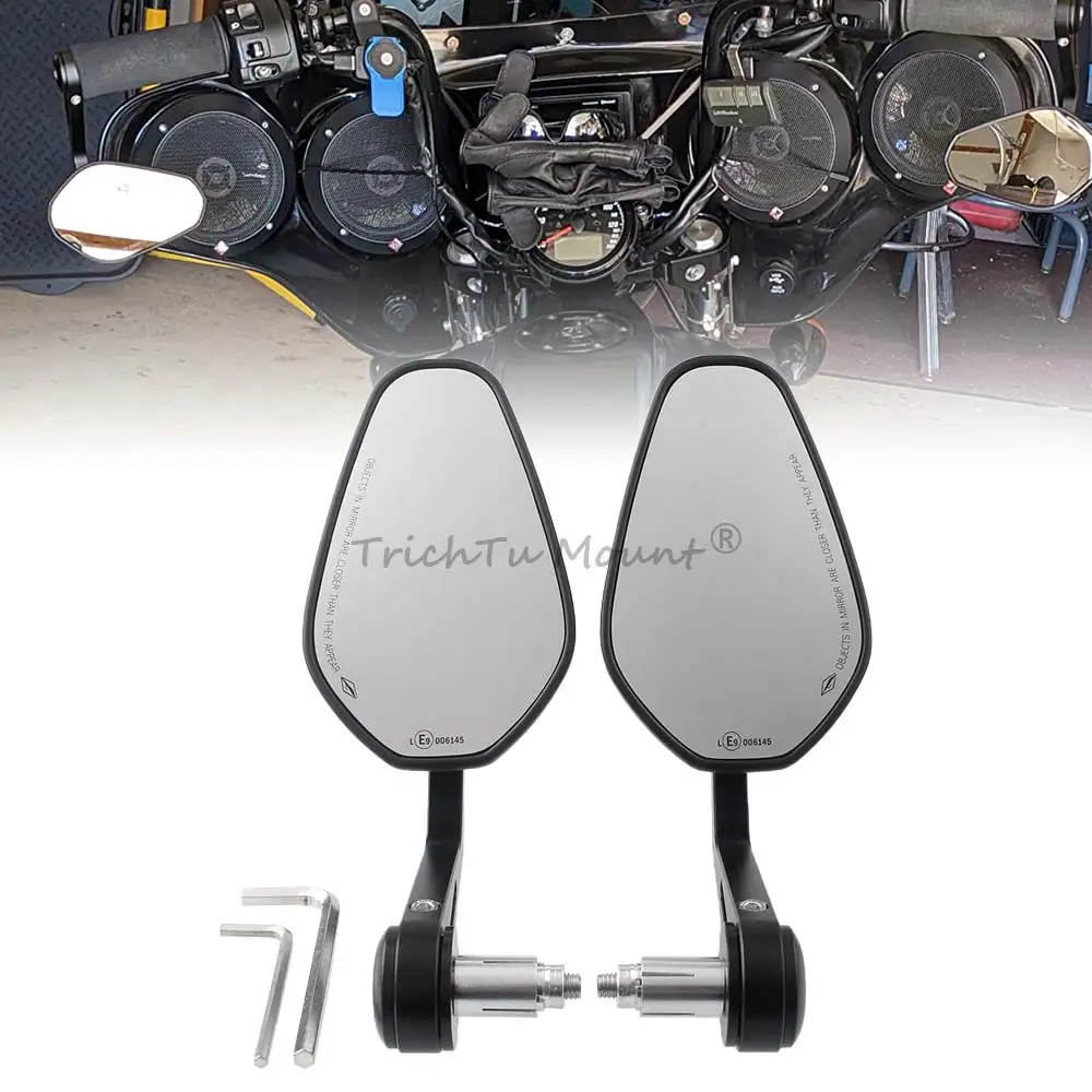Motorcycle Handlebar Rearview Mirror Kit Fits For Kawasaki For Suzuki For Yamaha For Honda For Kymco Motorcycle/Atv Matte Black