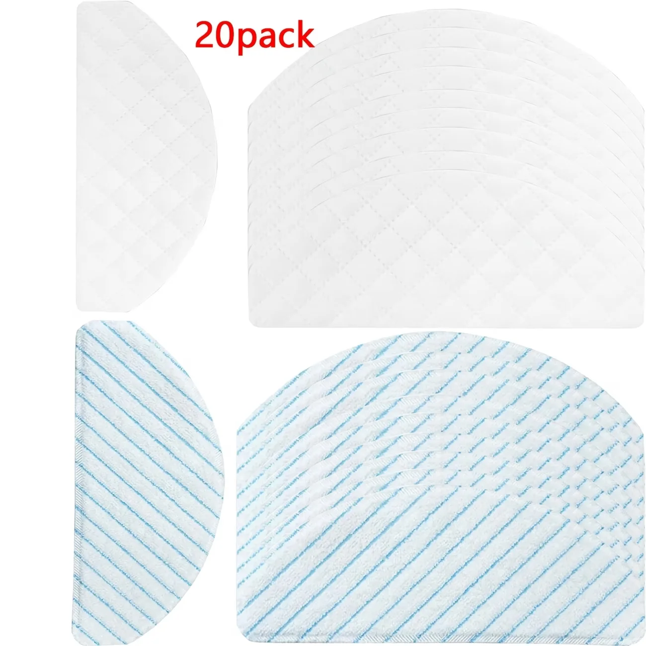 Disposable Mop Pads for Ecovacs T8+ T9+ T9 T8 Aivi N8 Pro N8 Pro+ Robot Vacuums, Floor Cleaning Machine Replacement Cloths