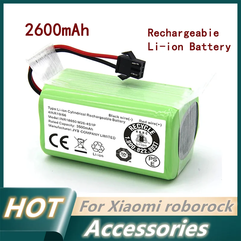 4.8V 2600mAh Replacement Batteries for Eufy RoboVac 11 11S 30 30C 15C 12 35C and Ecovacs Deebot N79 N79S DN622 Robot Vacuum