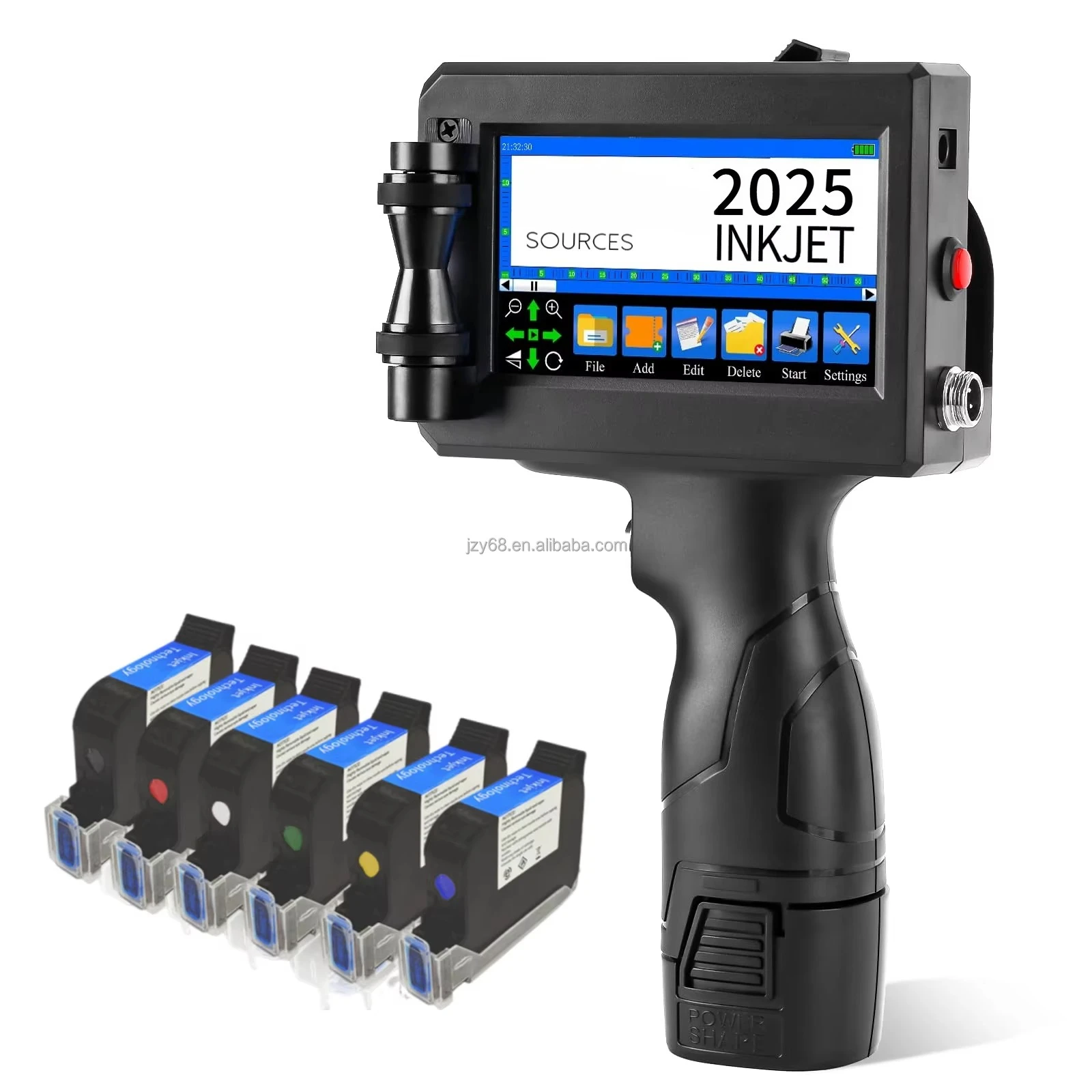 Thermal Portable Coding Handheld Inkjet Printer Hand Jet Portable Printer for Plastic Bottle Wood Logo QR Code Expiry Date