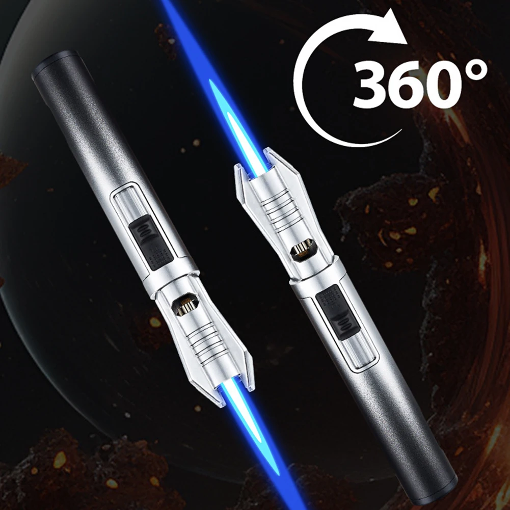 Metal Jet-Lighter Compact Portable Blue Flames Torches Lighter for Camping Smoke Accesoires Lighters Smoking Gadgets for Men