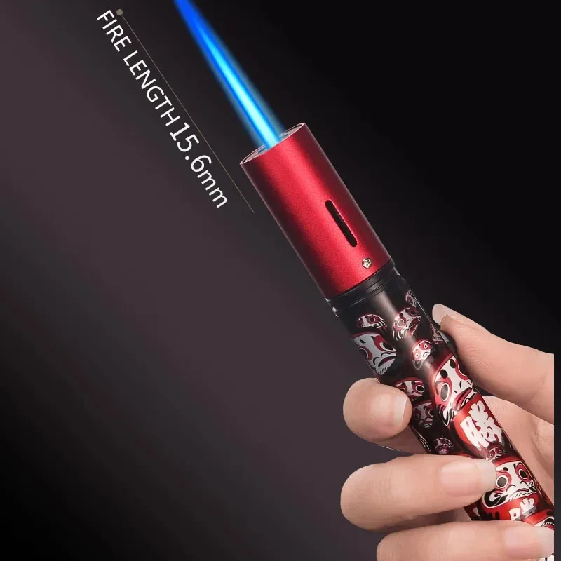HONEST Metal Torch Gas Lighter Outdoor Blue Flame Windproof Lighter Cigar Butane Spray Gun Portable Jet Lighter