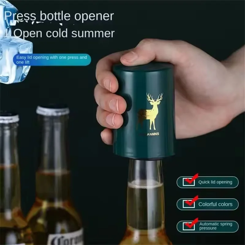 automatic magnetic beer bottle opener stainless portable press lid corkscrew kitchen bar accessory tool destapador con iman