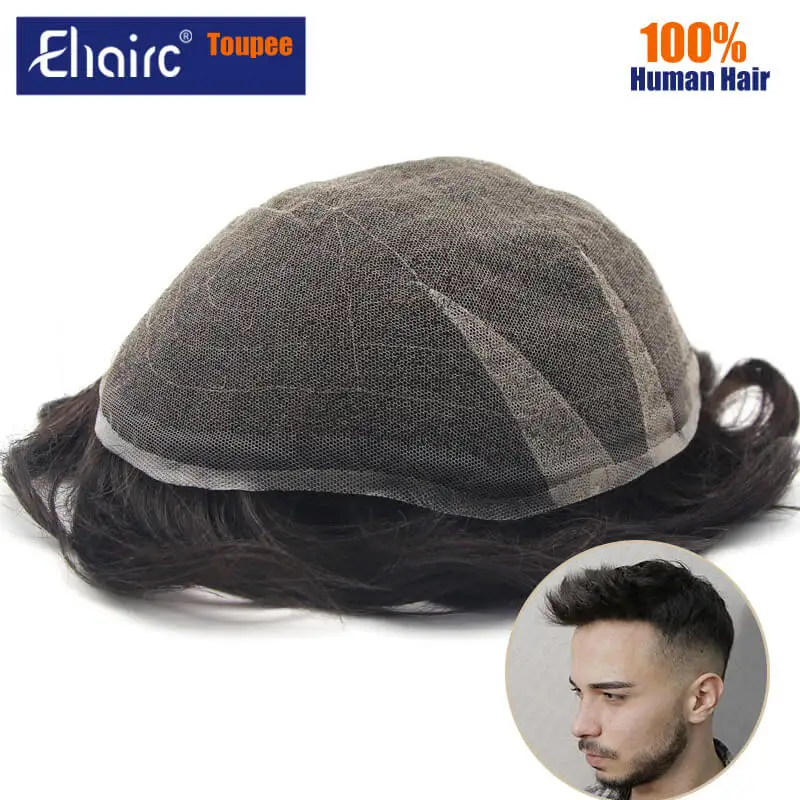 AIR-Lace|Full Swiss Lace Male Hair Prosthesis Men's Wig 80% Ultra soft and Comfortable Favored by North American  Wigs for Men