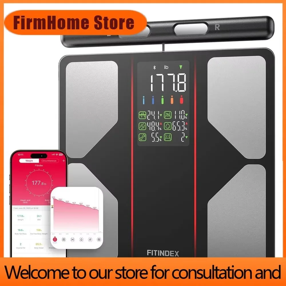 FirmHome StoreAdvanced Body Composition Scale With 8-Electrode Platform, Analyzes Weight, BMI, Muscle Mass, And Segmental Muscle