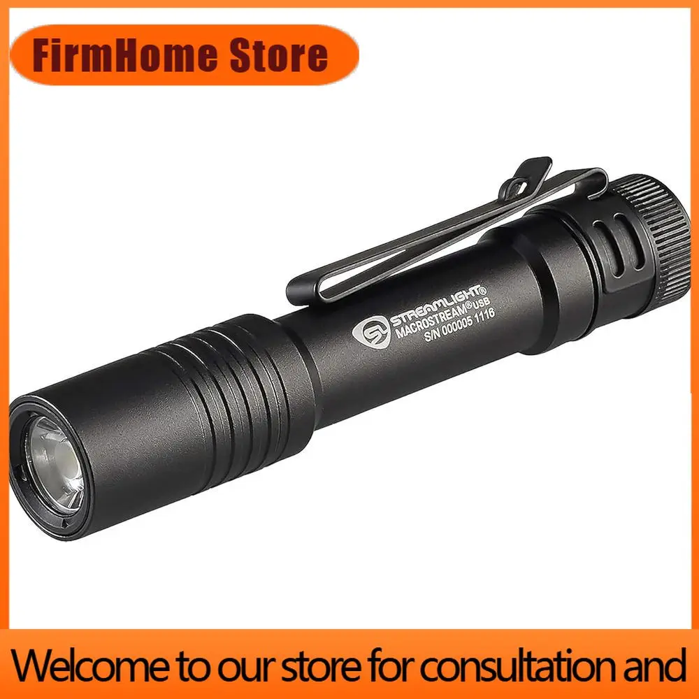 FirmHome StoreRechargeable 500-Lumen 2000-Candela Compact LED Flashlight With USB Cable, Black