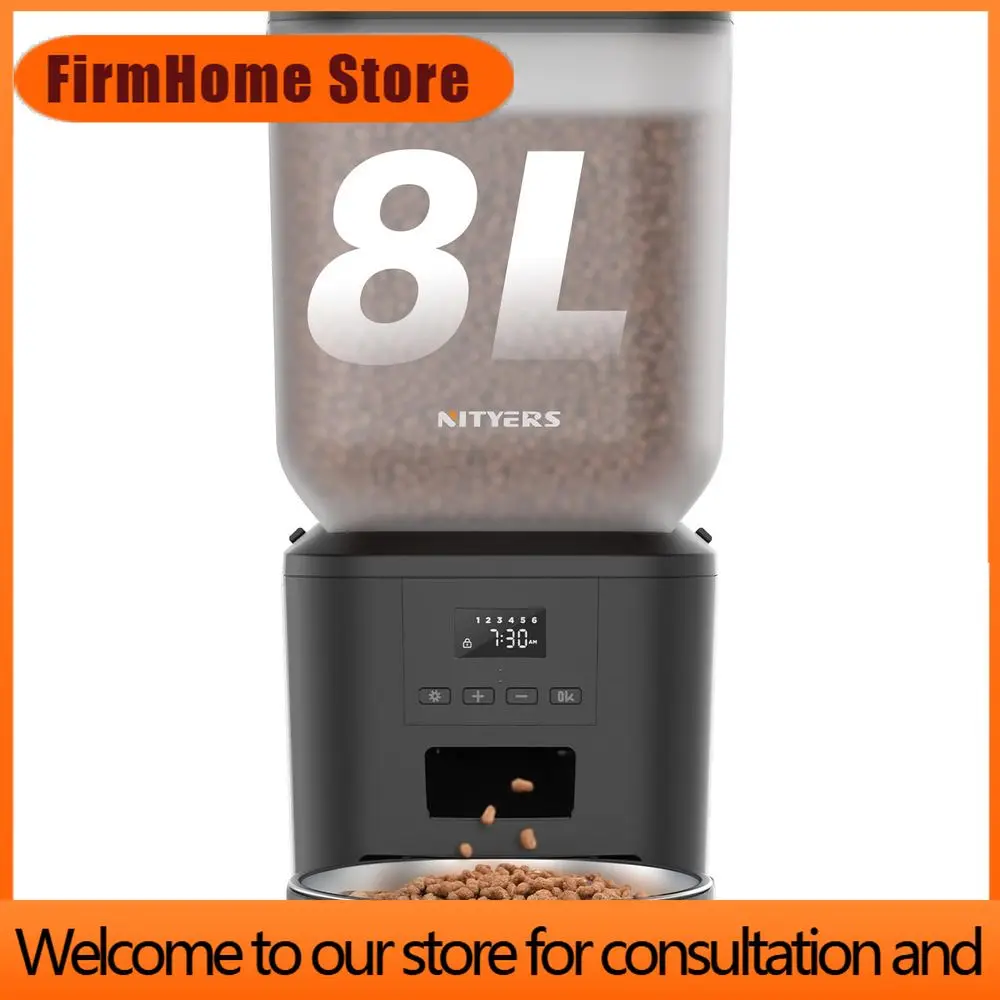 FirmHome Store8L Large Capacity Automatic Pet Food Dispenser With LCD, 50 Portion Timer, 6 Meals Daily, Fresh Food Tray