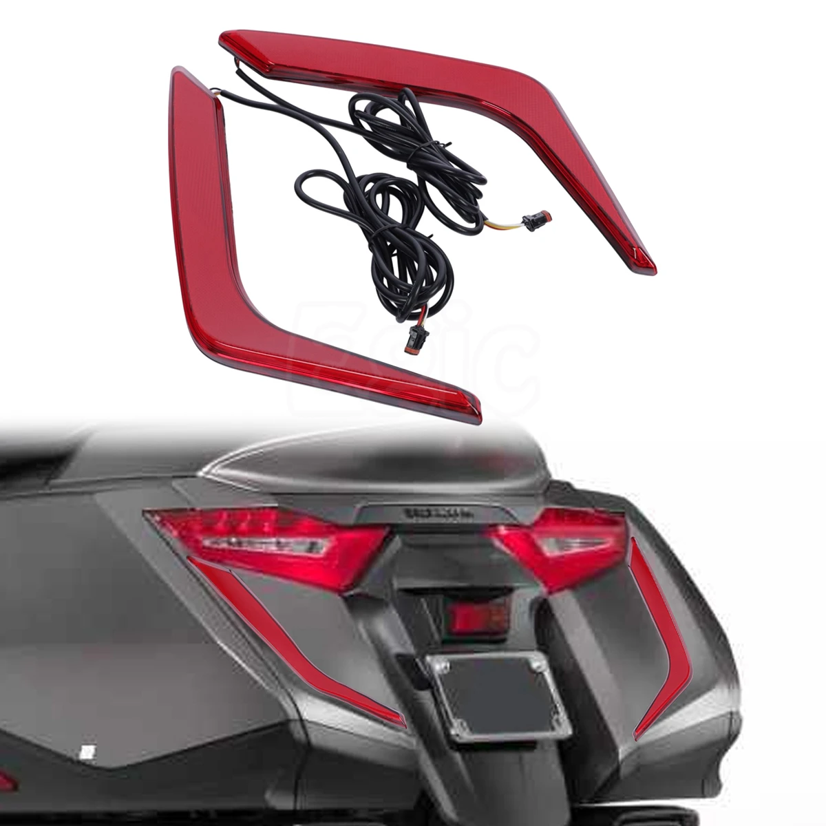 Rear Saddlebag Light Accent Trims Fit for Honda Goldwing GL1800 2018-2026 Tour Models Turn Signal Brake Auxiliary Lights 2025