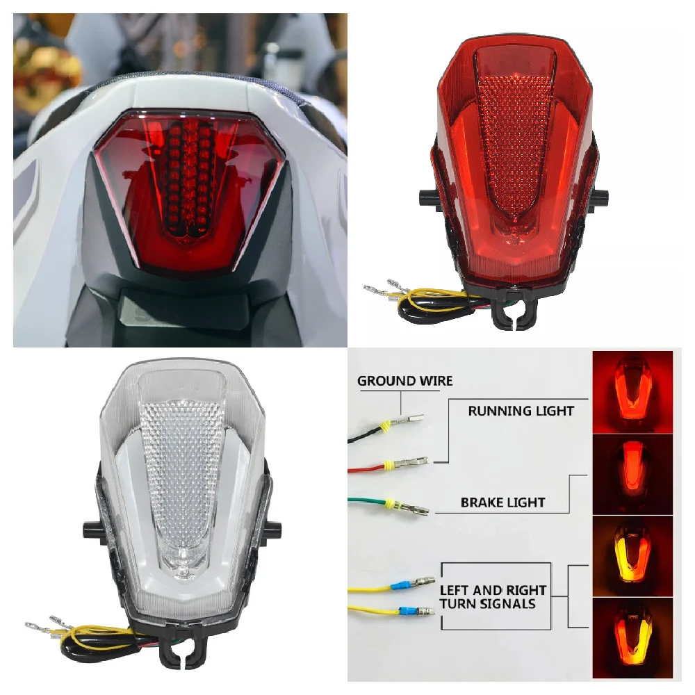 Fits for Suzuki GSX-R 1000 GSXR 1000R ABS GSX-R1000 2017-2024 Motorcycle Taillight Rear Brake Turn Signal Integrated Tail light