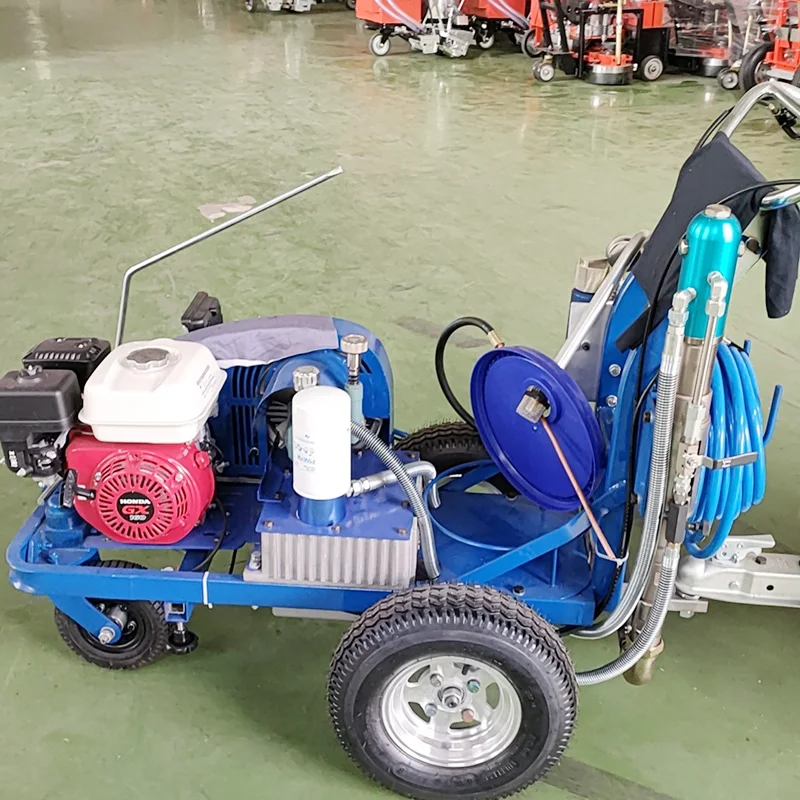 Hydraulic Piston Pump Cold Plastic Paint Airless Spray Road Marking Machine Sprayer With Laser Titan