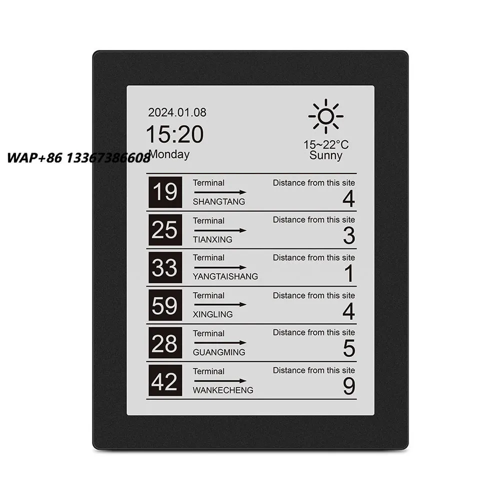 Outdoor 13.3 Inch E-ink Solar Power Bus Station E-paper Display Electronic Paper Advertising Board Outdoor E-ink Screen