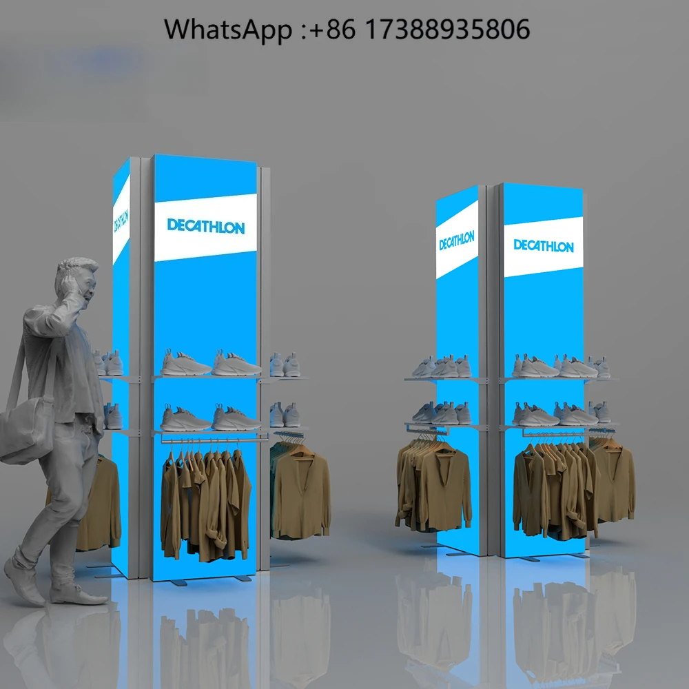 Exhibit SEG Light Box Shelves Tower Displays Stand Exhibition Advertising Backlit Fabric LED Trade Show Light Box Tower Stand