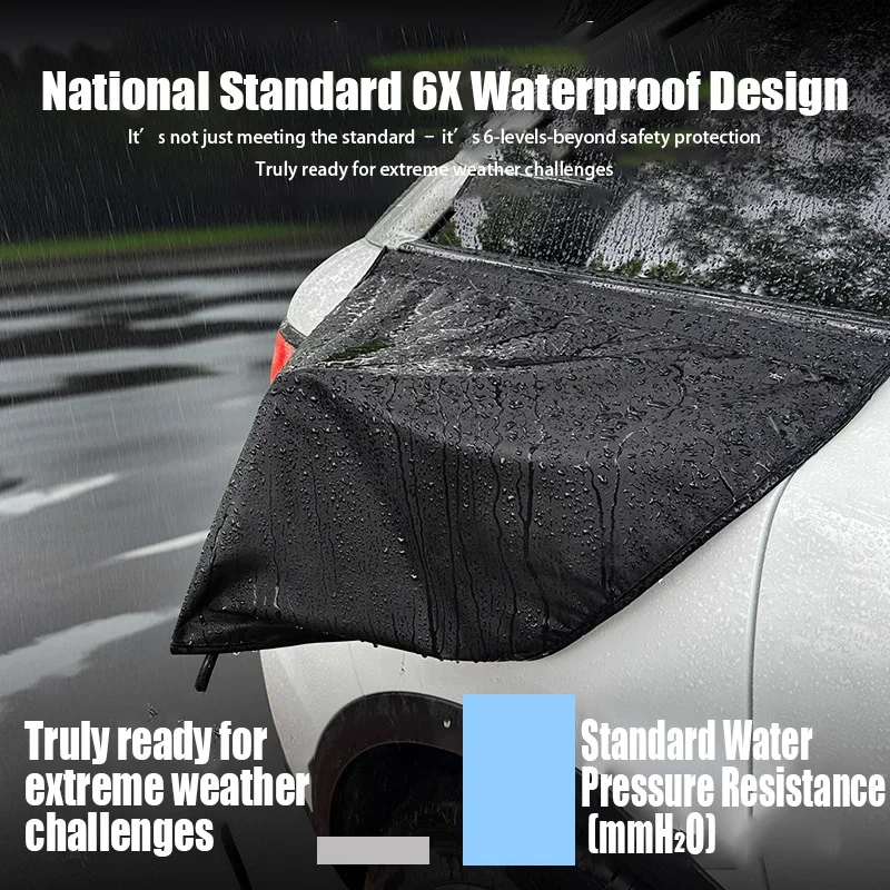 MOBIDEA Black EV Charging Port Rain Cover Waterproof Outdoor Protector for Electric Car Charger Gun