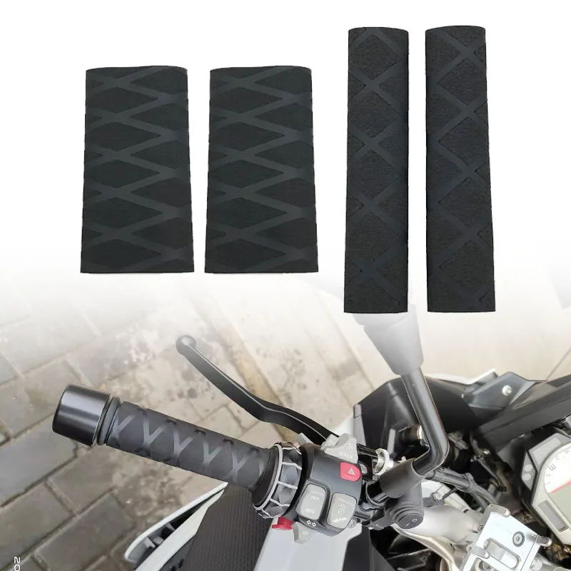 1 pair Motorcycle Handle Heat Shrinkable Grip Cover Rubber Grips Handlebar Glove Slip On Anti Vibration For BMW HONDA Suzuki