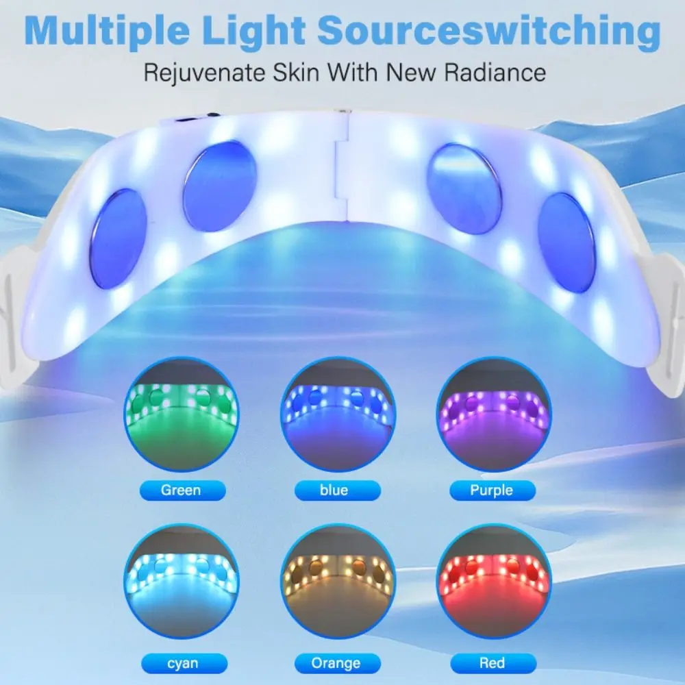 4 in 1 Electric Double Chin Remover Vibrating Heating Face Lift Device LED Lights with Remote Controllor