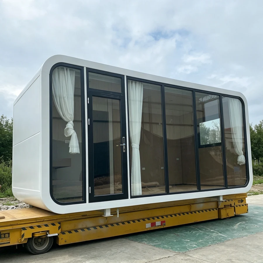Apple Pod Cabins Customized Modern Prefab Modular Unit Lightweight Easy Transport Capsule House for Temporary Office