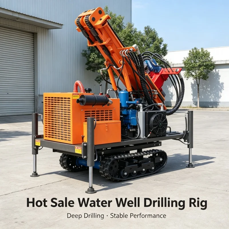 Customized Hilly Crawler Water Well Drilling Machine, Water Air Dual Use Farmland Irrigation Drilling Rig