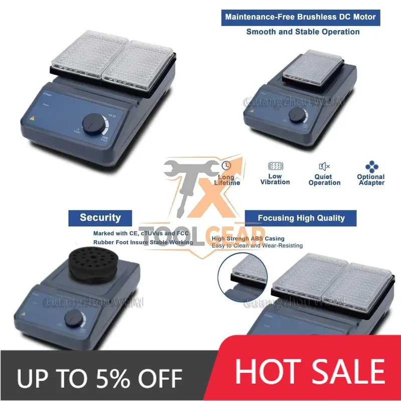 2026hotsale* WEIAI Adjustable 0-1500 Rpm Microplate Orbital Shaker Mixer MX-M Laboratory Centrifuge Pcr Tube 96-Well Plate