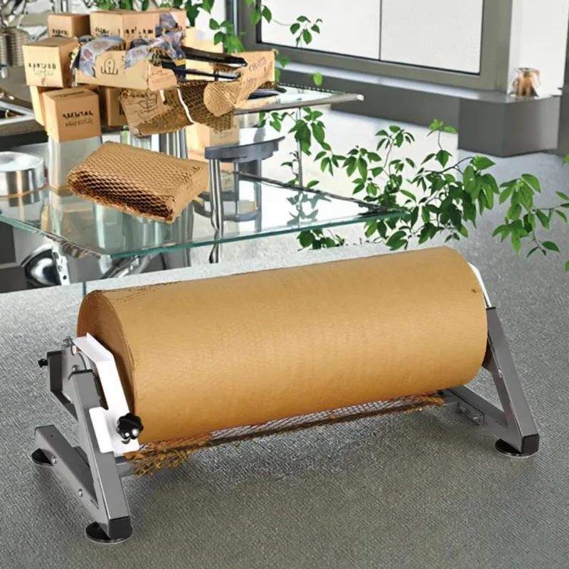 Recyclable Honeycomb Paper Simple Desktop Stand Dispenser for Single Honeycomb Paper Packing Warp