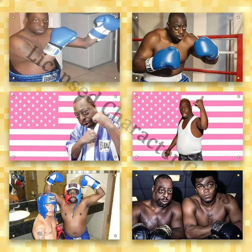 Lester Green Boxing Personalized Design Polyester Flag Custom Image Text Printing Yard Wall Hanging Decor Sign