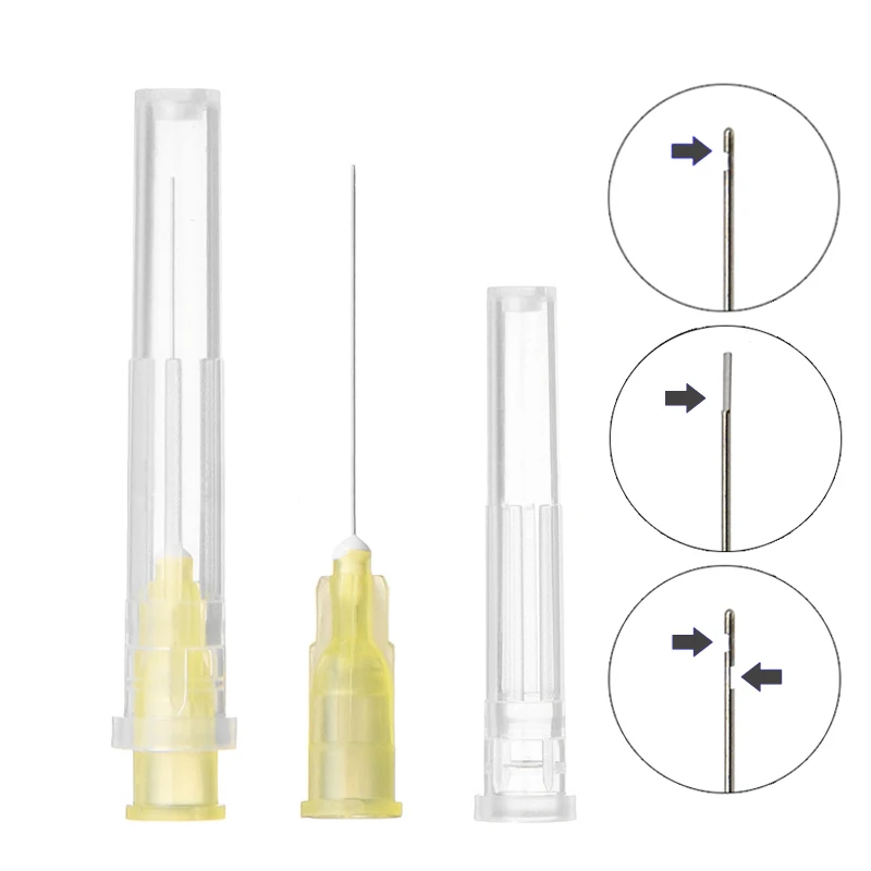 100Pcs/Bag Dental Syringe tips Endo Irrigation Root Canal Washing Needle Tip 25G/27G/30GA 30G Endo Oral Care Tooth Cleaning