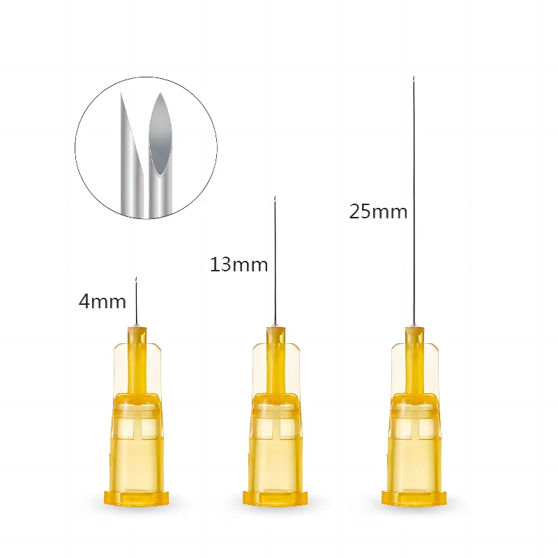 50/100Pcs Painless Small Needle Painless Beauty Ultrafine 30G * 4mm, 30G * 13mm, 30G * 25mm Syringes Korean Needles Eyelid Tool