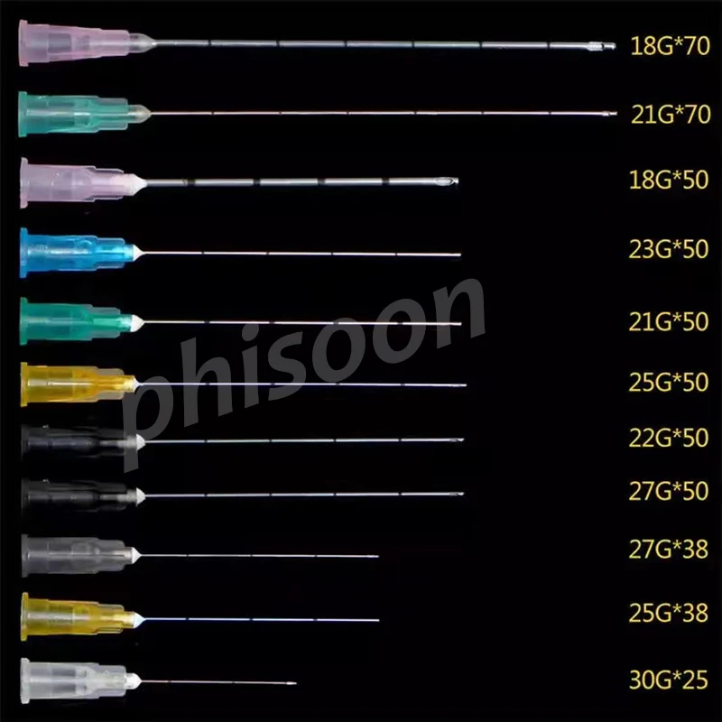 Fine Micro Korea Cannula Needle Tips 18G21G22G25G/27G/30G Plain Ends Notched Endo needle tip Syringe 2pcs/pack * 10 Tool Parts