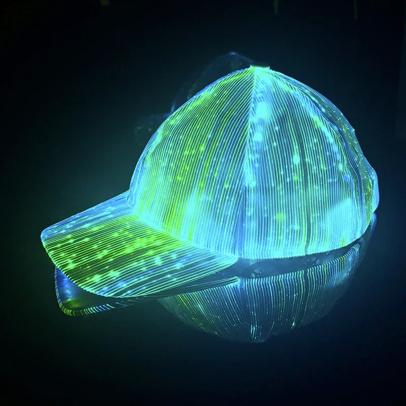 New Cool Colorful Luminous LED Hats Caps Adult Baseball Caps Multi Lighting Modes Caps Glow For Night