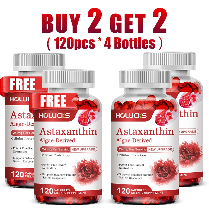 High Potency Astaxanthin, with Resveratrol, Powerful Antioxidant for Skin, Eye, Joint Mobility, Supports Healthy Immune System