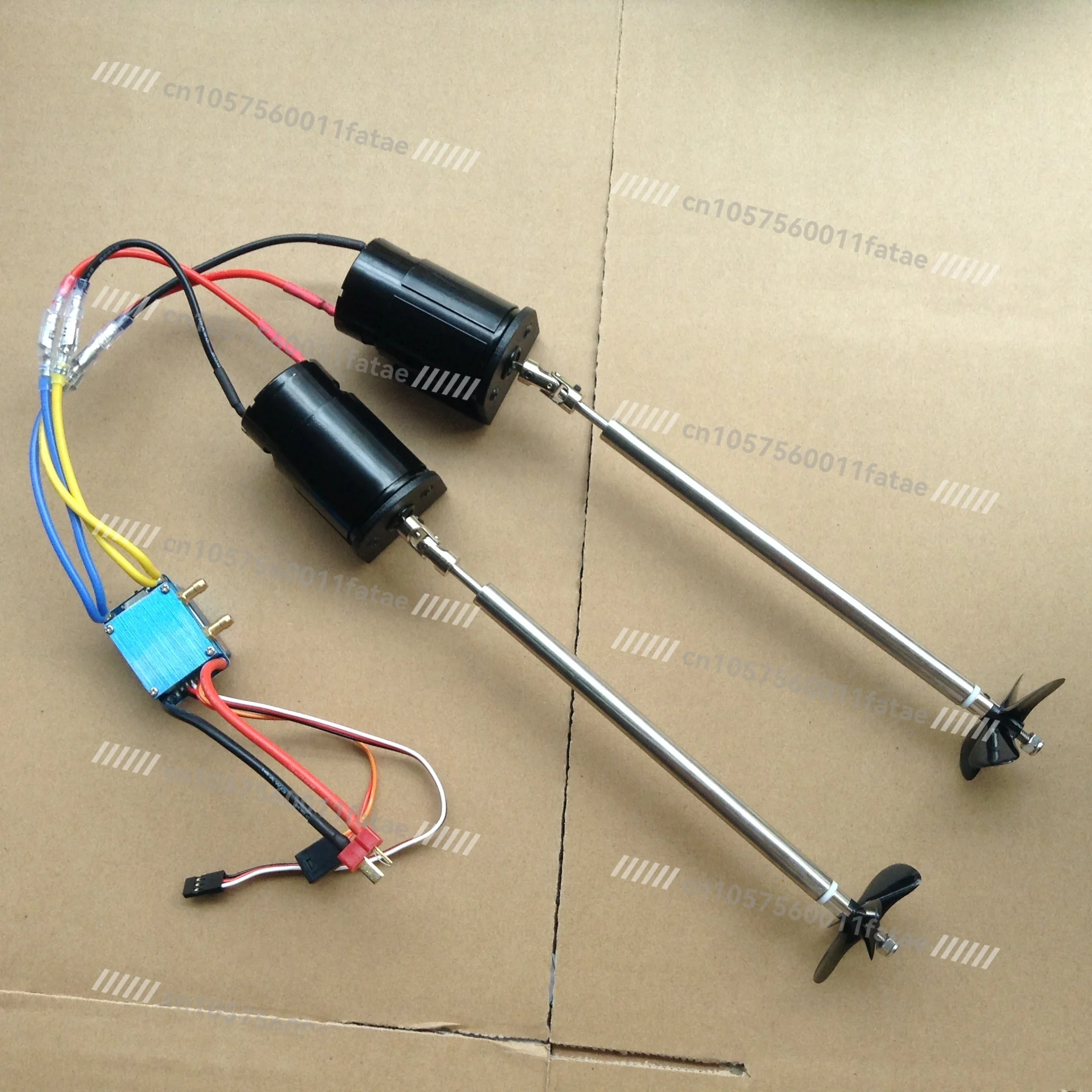 Boat 550 Motor Dual Power Set 480A Brushed Water-cooled Two-way ESC Remote Control Boat, 2s Battery Available