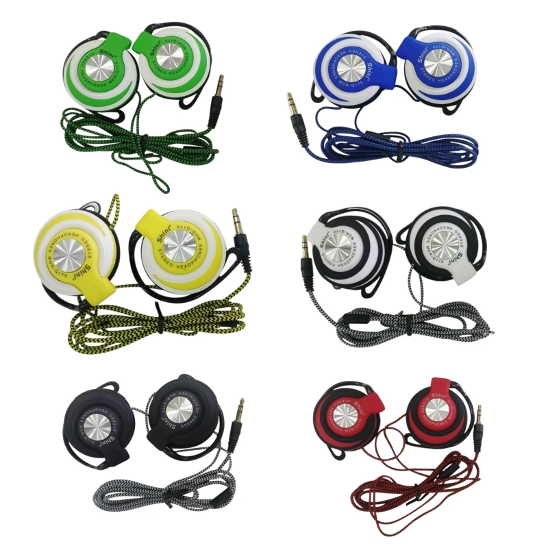 3.5mm Wired Headphones HIFI Studio Monitor, Over-Ear Bass Enhanced Headset with Adjustable Ear Hook for Music Gaming