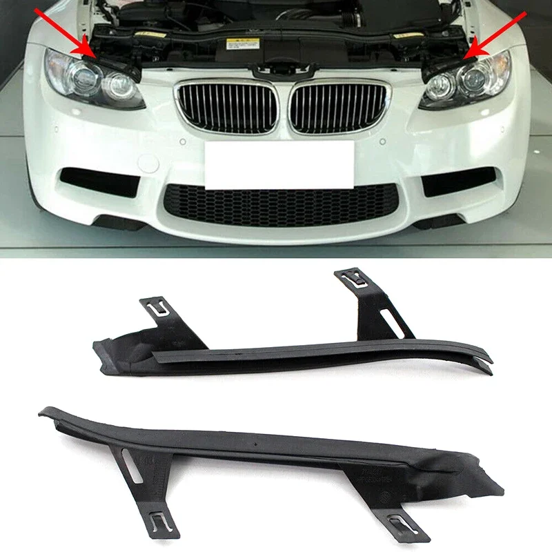 1 Pair Car Exterior Headlight Shell Lens Seal Gasket Headlight Rubber Strip Gasket Kits for BMW E92 E93 2006-2009 M3 2008-2012